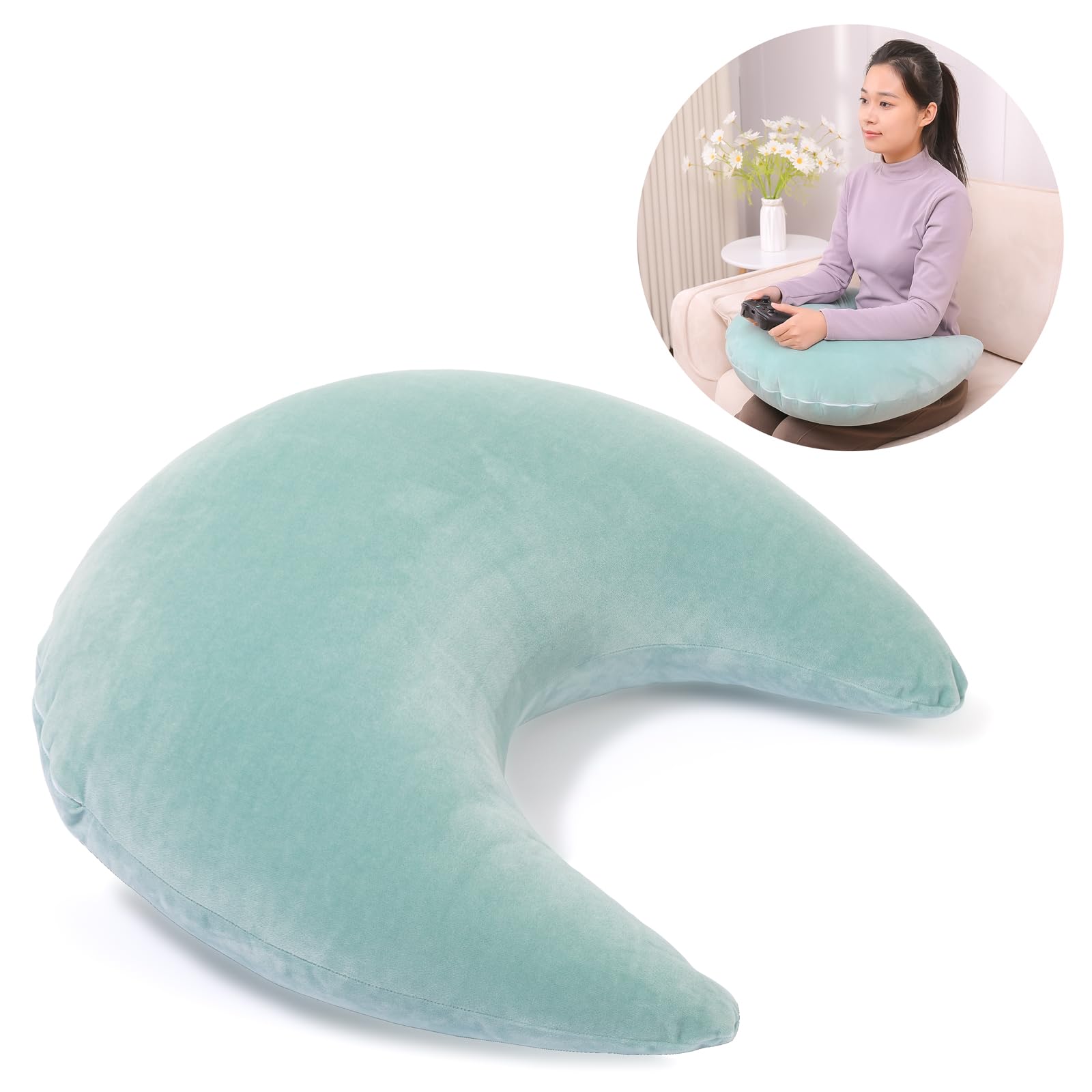 Amazon.co.jp: Fanwer 三日月クッション 膝上クッション 肘置き