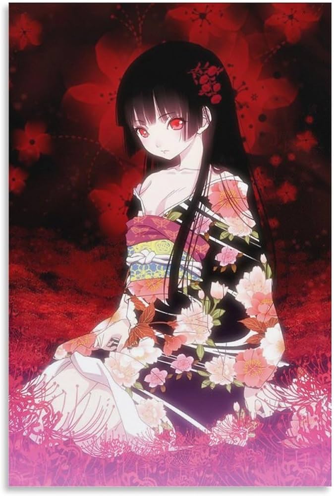 Amazon.co.jp: 絵画 壁掛け 地獄少女 閻魔あい インテリア ポスター