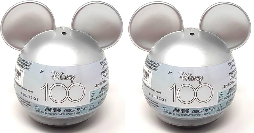 Amazon.com: Disney 100 Blind Box Set of 2 Silver Mouse Capsules