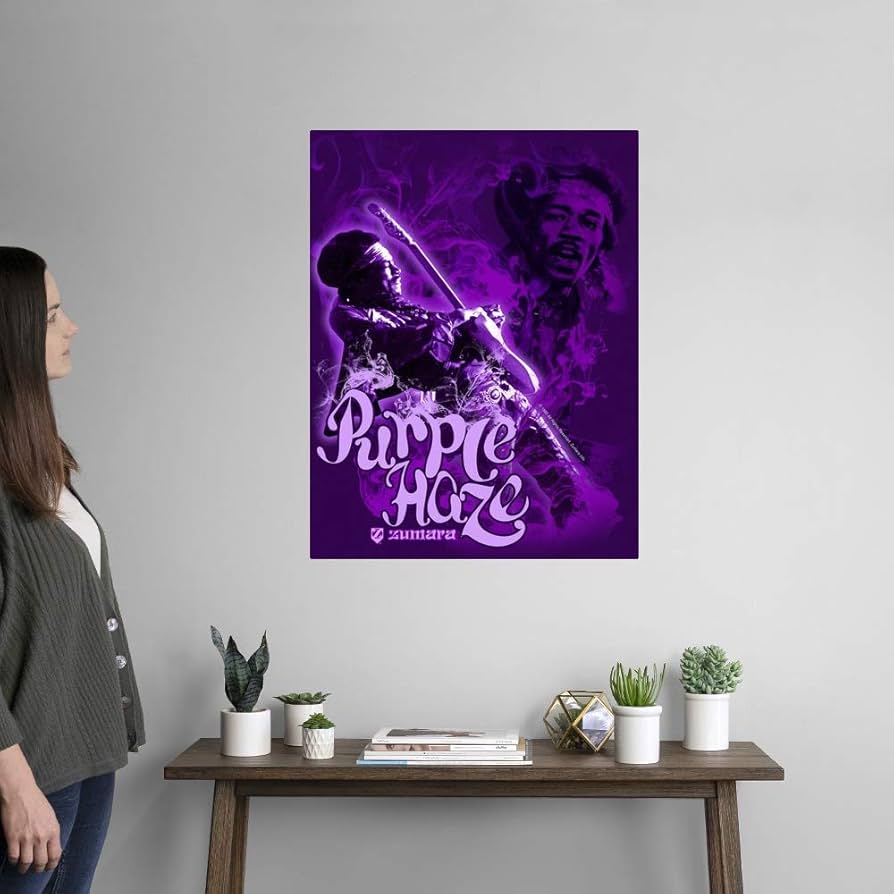 Amazon.com: GREATBIGCANVAS Jimi Hendrix Purple Haze 4 Unframed