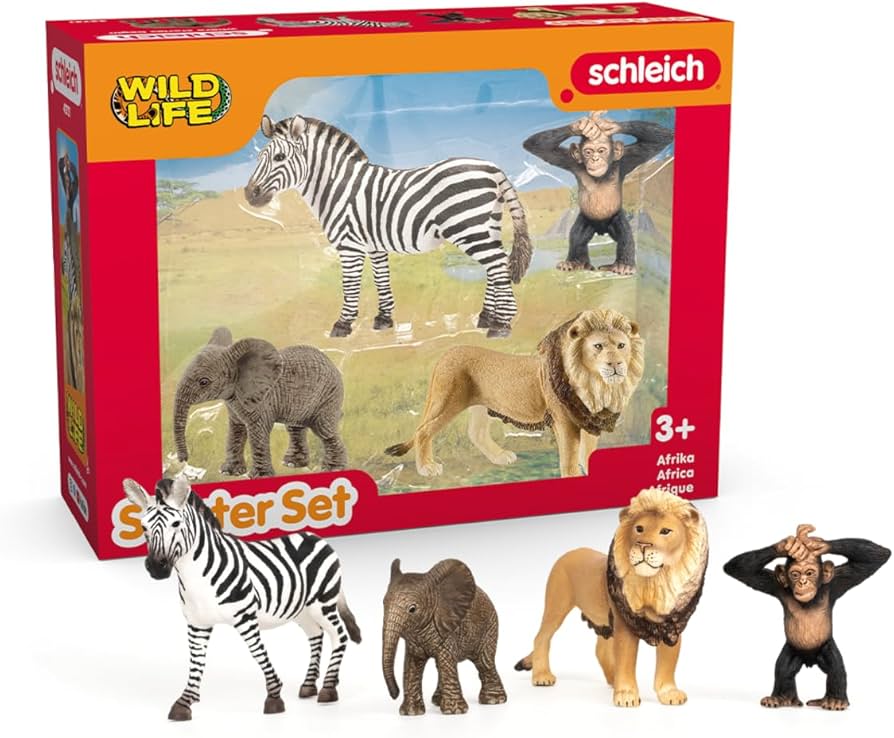 Amazon.com: Schleich Wild Life - 4 PC Safari Animals Figurines Set