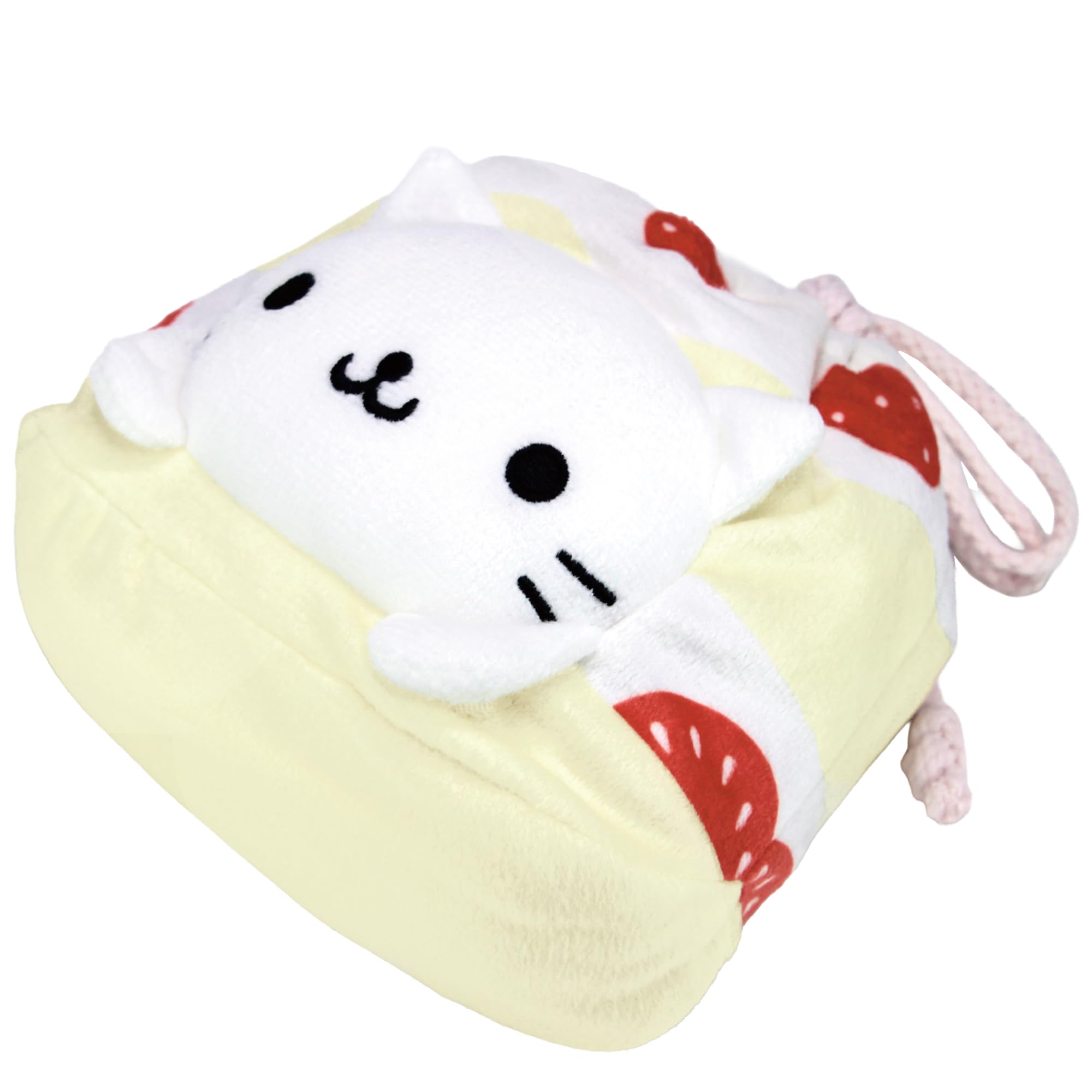 Amazon.co.jp: ぬいぐるみフェイス巾着 にゃんにゃんにゃんこ : おもちゃ