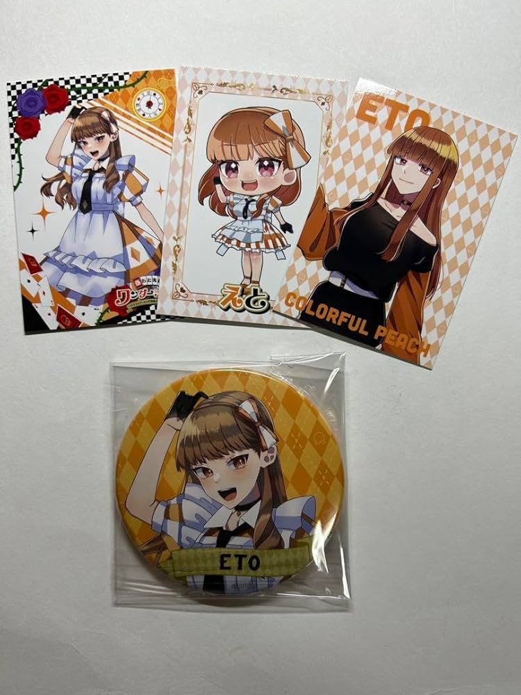 Amazon.co.jp: カラフルピーチ ワンダーランド 缶バッジ えと ホビー