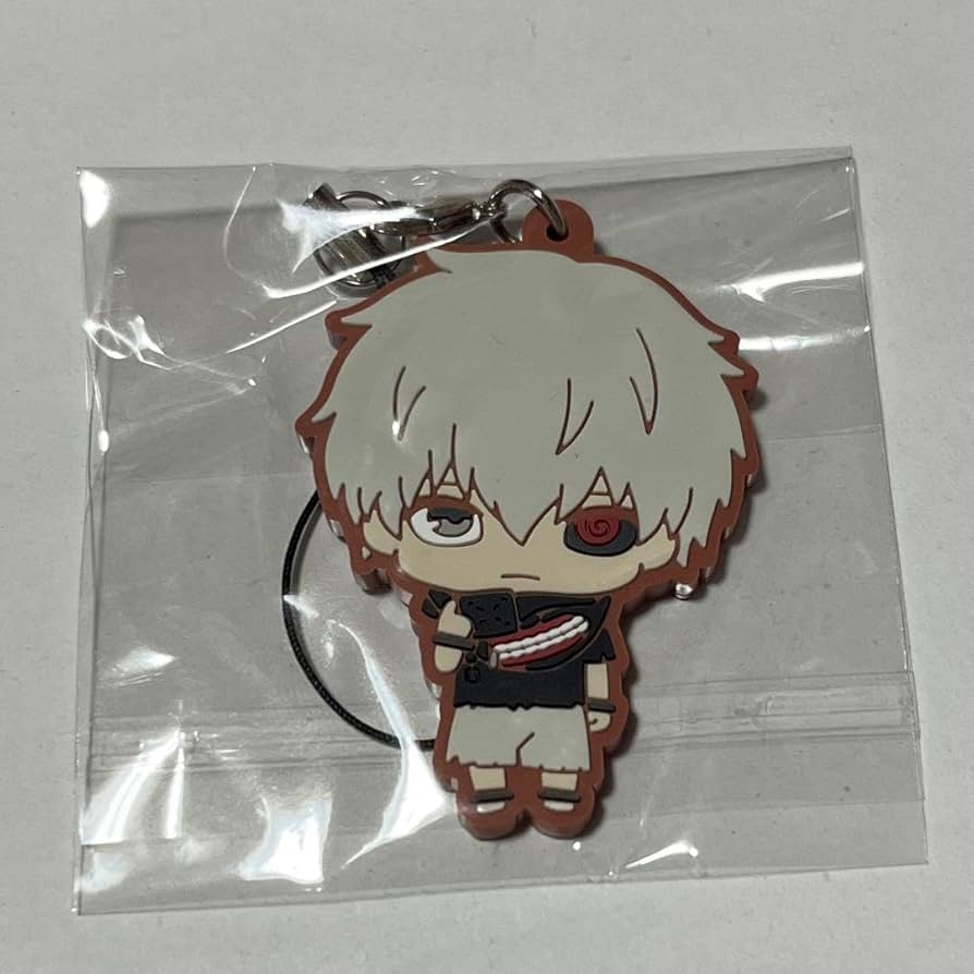 Amazon.co.jp: 金木研 白カネキ ラバーキーホルダー ラバーストラップ