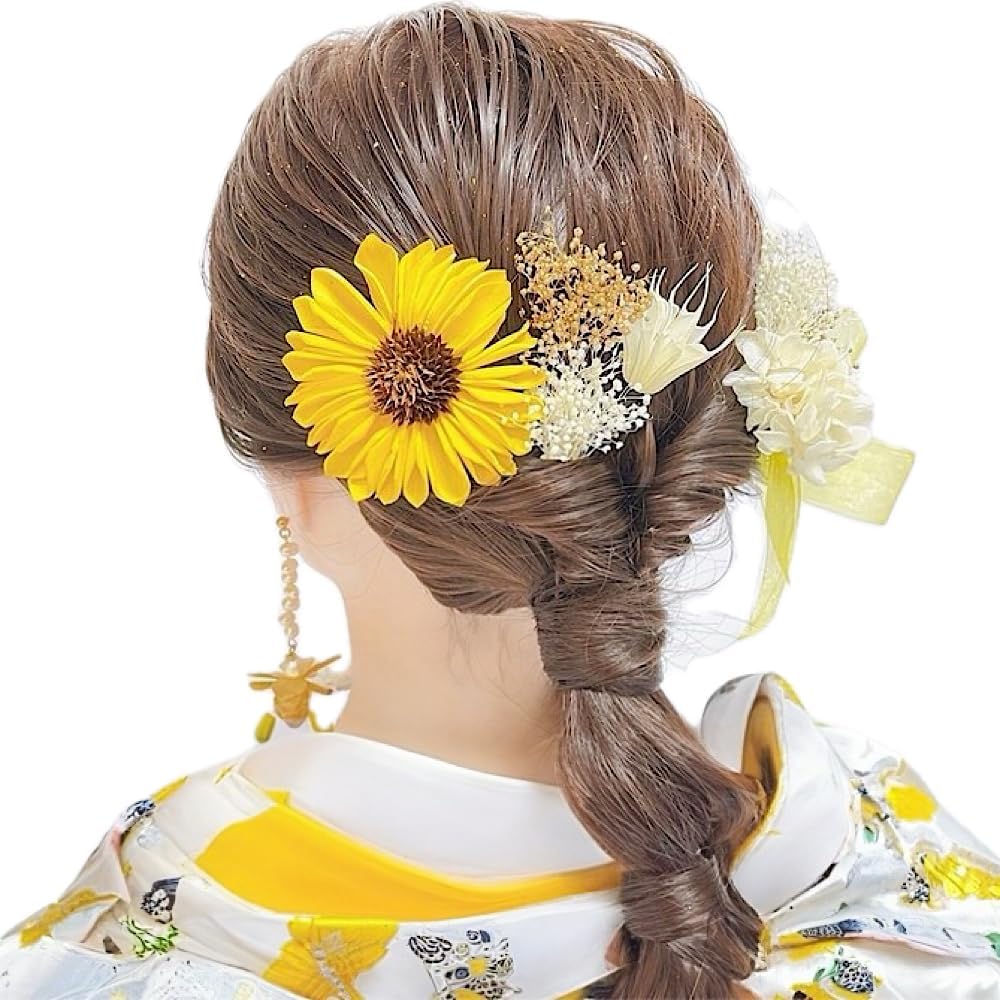Amazon | [フラワースタジオナンバーイチマルナナ] 成人式 髪飾り