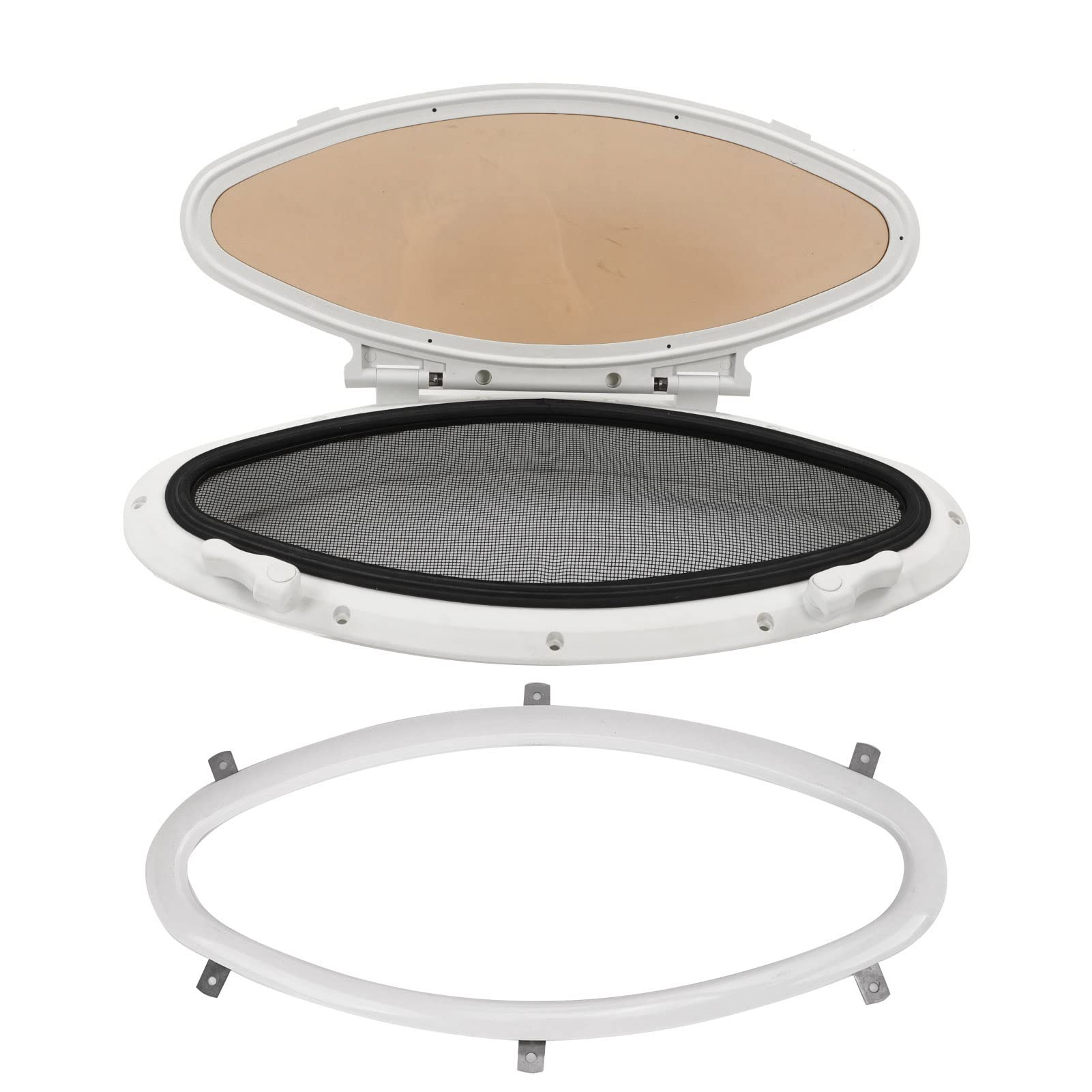 Amazon | XTevu ポートライト舷窓 ボートマリンヨット船RV用 470x210mm