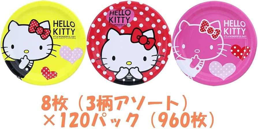 Amazon｜日本デキシー 紙皿 ハローキティ スーパープレート3柄 17cm