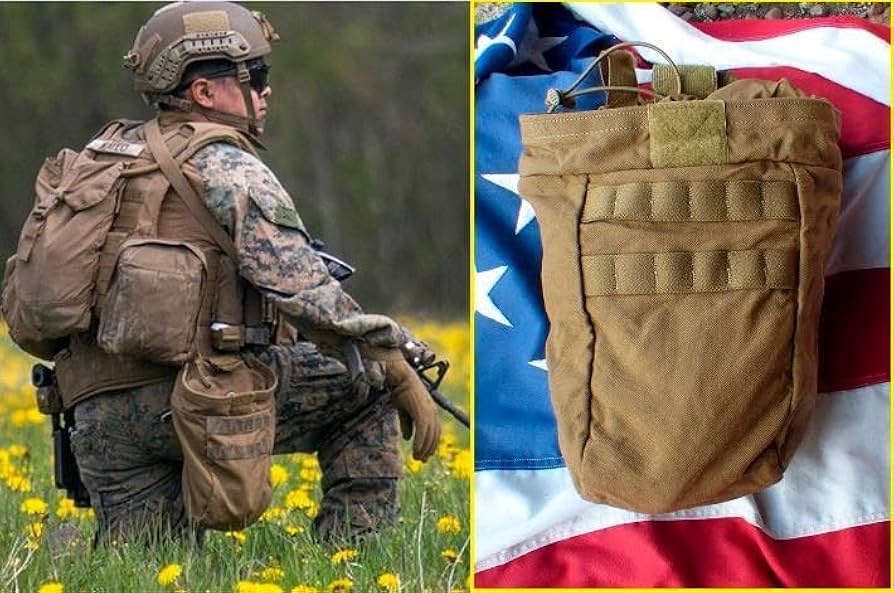 Amazon | 米軍実物 USMC ダンプポーチ コヨーテブラウン 57 サバゲー