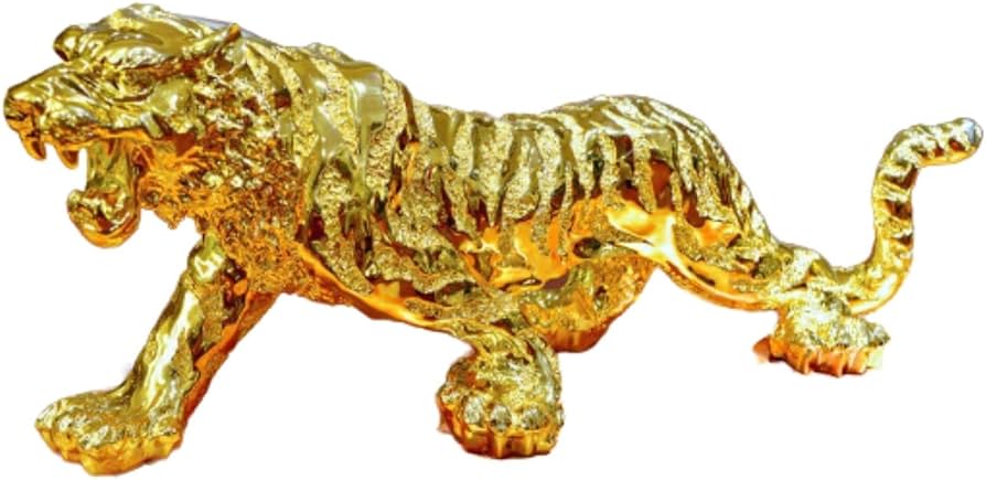 Amazon.co.jp: 【ティーグルブラン】 虎 置物 風水 開運 オブジェ 黄金