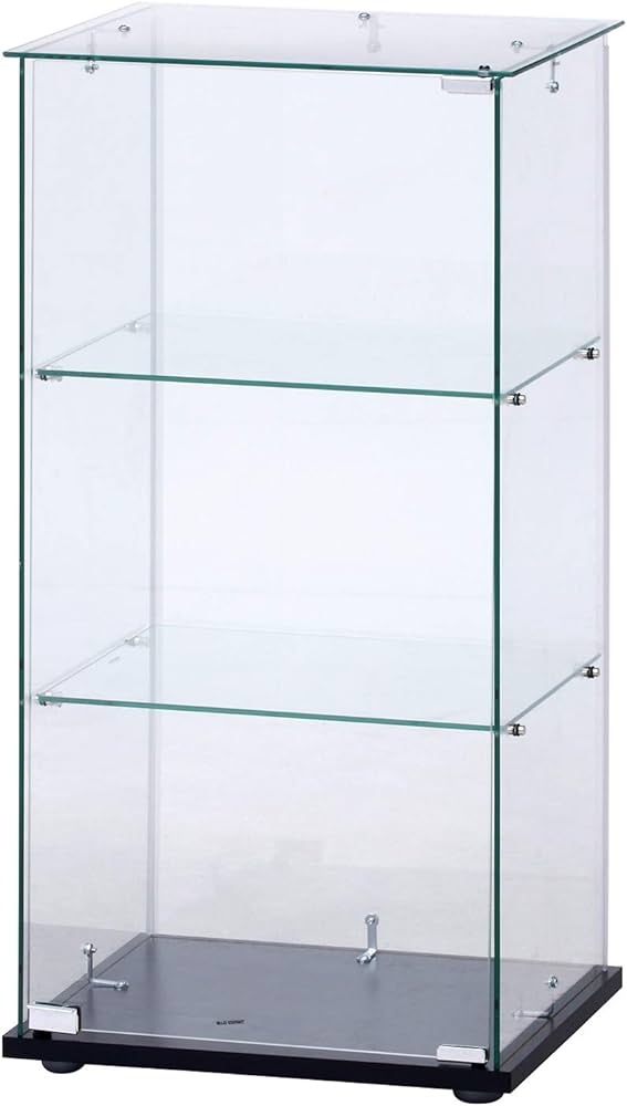 Amazon.co.jp: 99475 ガラスコレクションケース3段 クリア ブラック