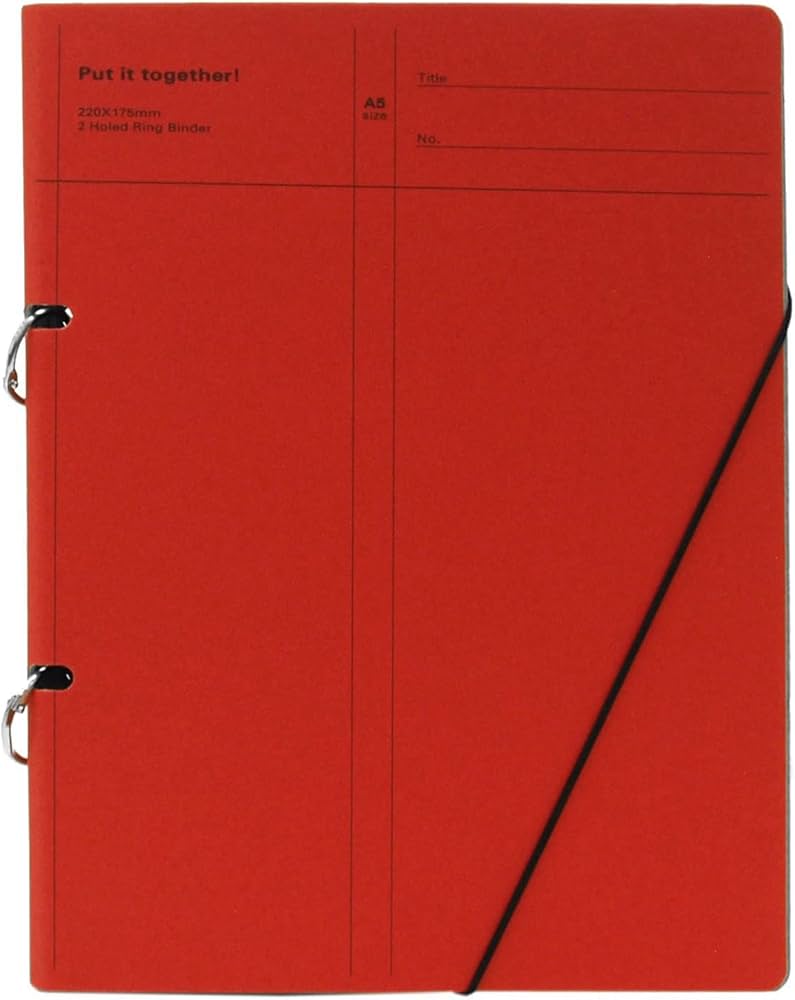 Amazon | A5 2穴 リングホルダー【レッド】 PT01-46 RD | O型リング