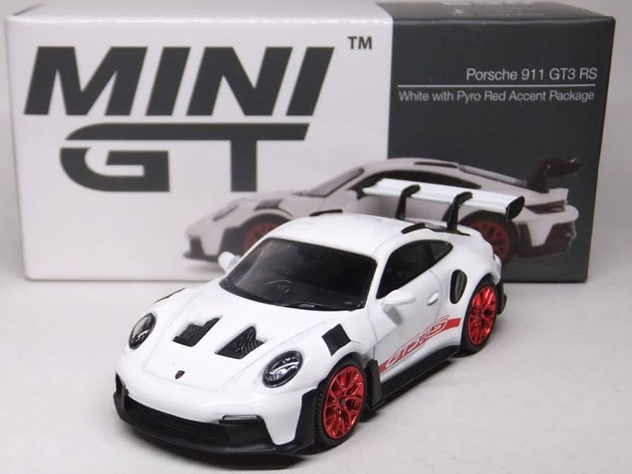 Amazon.co.jp: MINI GT ポルシェ 911 GT3 RS ホワイト パイロレッド