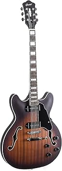 Amazon | GROTE Full Scale Electric Guitar Semi-Hollow Body Guitar