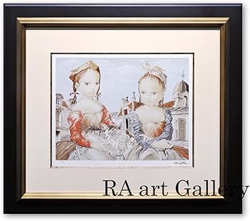 Amazon.co.jp: 藤田嗣治 猫と二人の少女 人物画 女の子 子供 版画 絵画