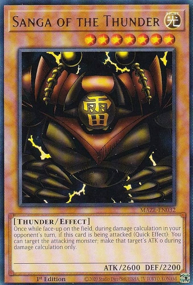 Amazon.co.jp: 遊戯王 MAZE-EN032 雷魔神－サンガ Sanga of the