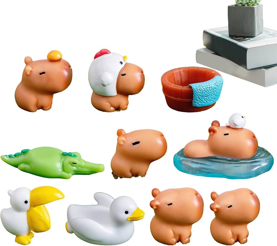 Amazon.co.jp: ミニカピバラパラダイスフィギュア - 10個のかわいい