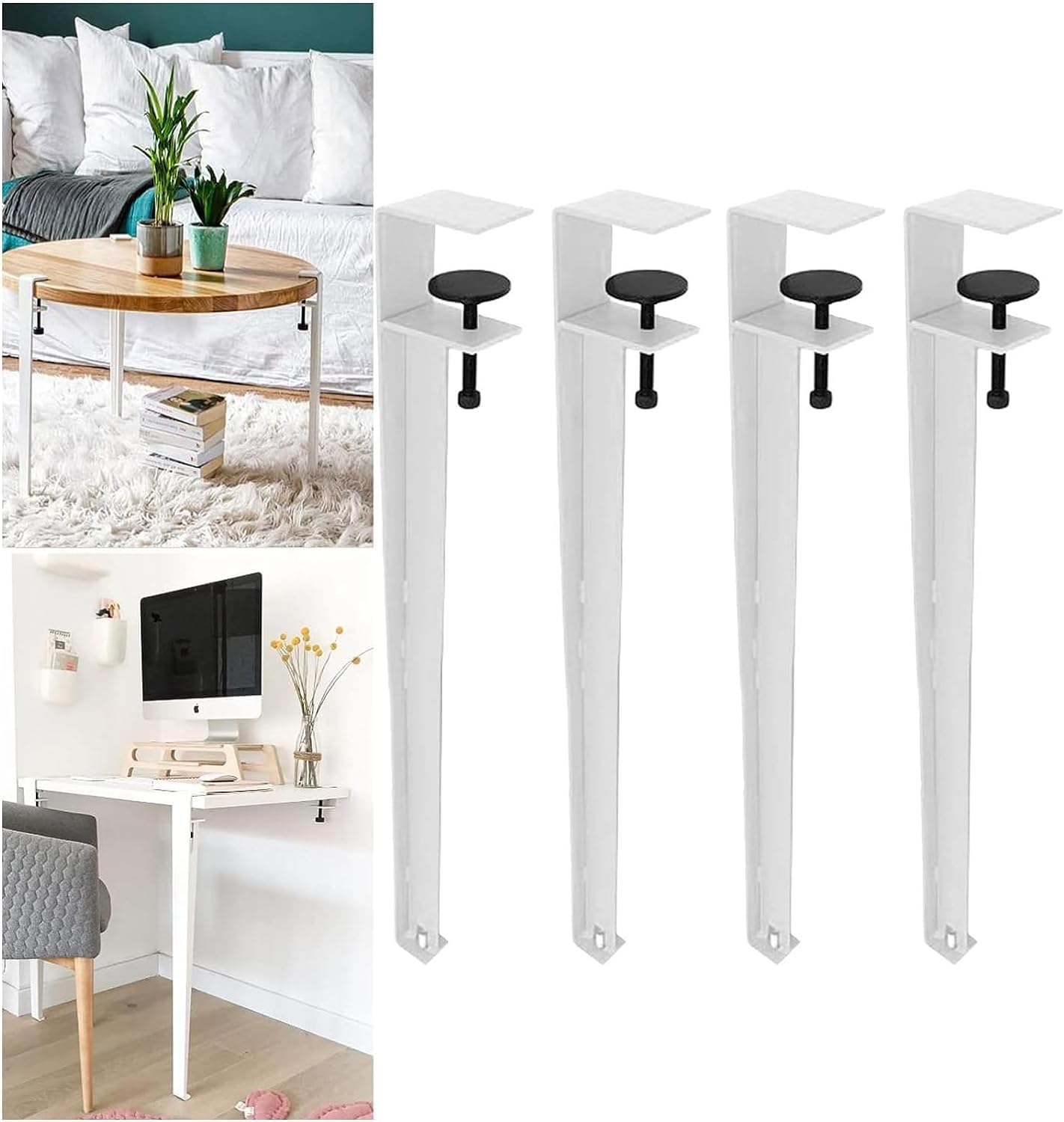 Amazon | テーブル脚 4本セット家具 金属製の家具の脚 調節可能 F字型