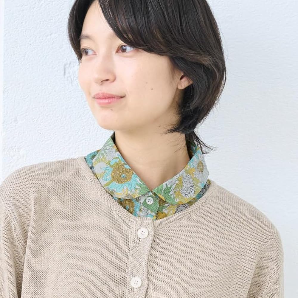 Amazon | [TOKYOBASIC] 付け襟 レディース 丸襟 花柄 リバティプリント