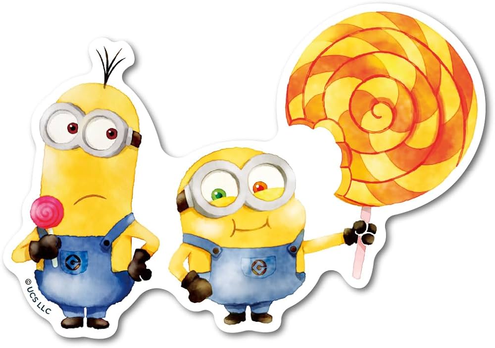 Amazon | ミニオンズ ダイカットステッカー ケビンとボブ ユニバーサル