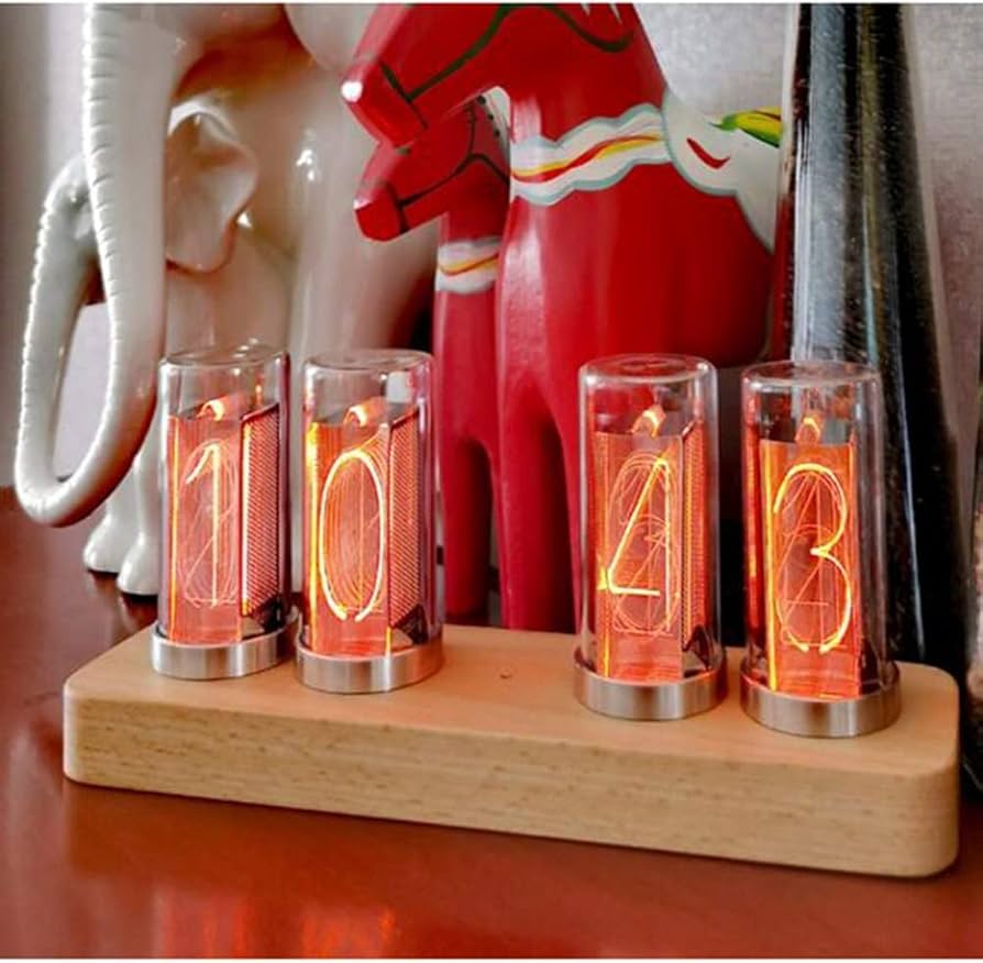 Amazon.co.jp: ニキシー管 時計 真空管 時計，創造的なデジタル時計