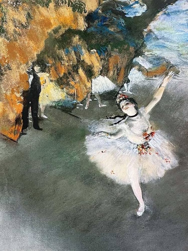 Amazon.co.jp: JHA 絵画 アート額絵 世界の名画 ドガ「舞台の踊り子