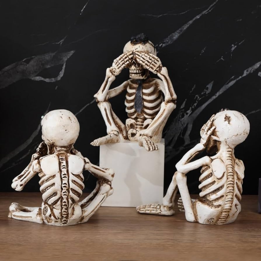 Amazon.co.jp: 1 セット ドクロ オーナメント スケルトン模型 骸骨