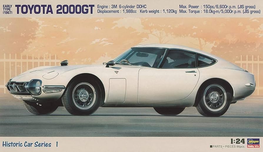 Amazon.com: Hasegawa 1/24 Toyota 2000GT trackable shipping : Arts