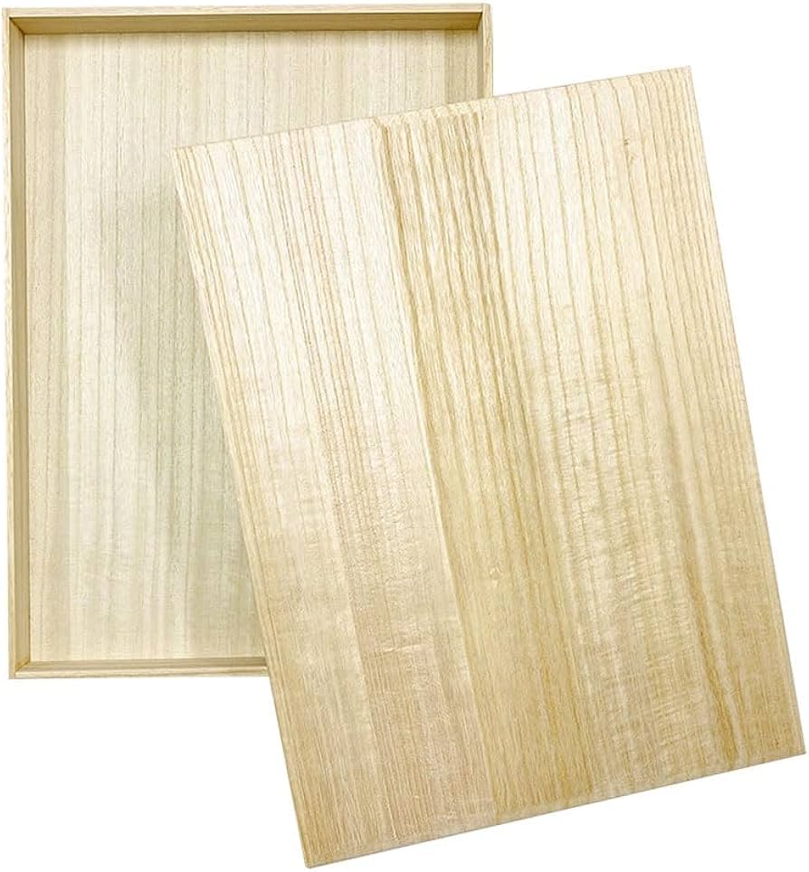 Amazon｜増田桐箱店 桐箱 A3サイズ 蓋あり かぶせ箱 W46.0cm×D34.0cm
