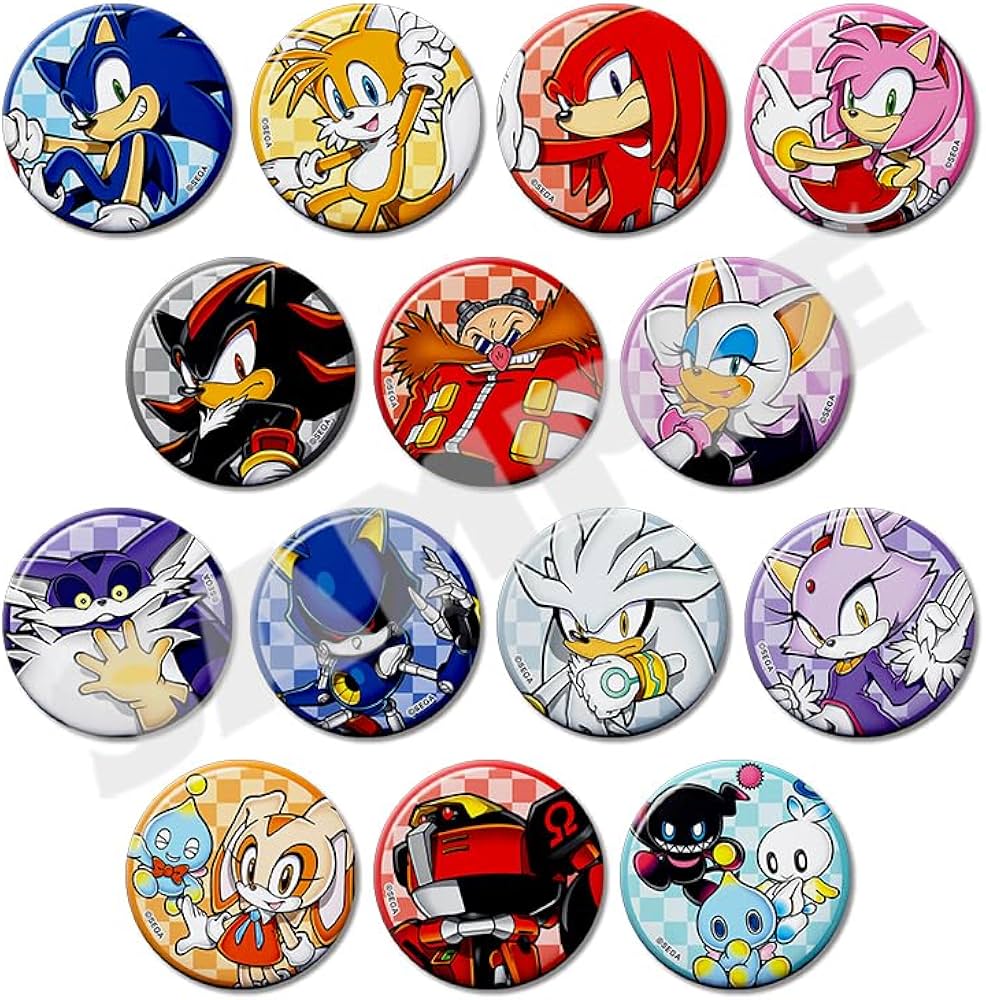 Amazon | 「ソニック・ザ・ヘッジホッグ」ベーシックシリーズ 缶バッジ