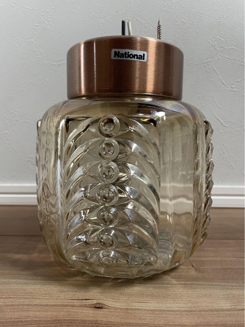 Amazon.co.jp: 玄関灯 ガラスシェード 昭和レトロ ナショナル 直付け