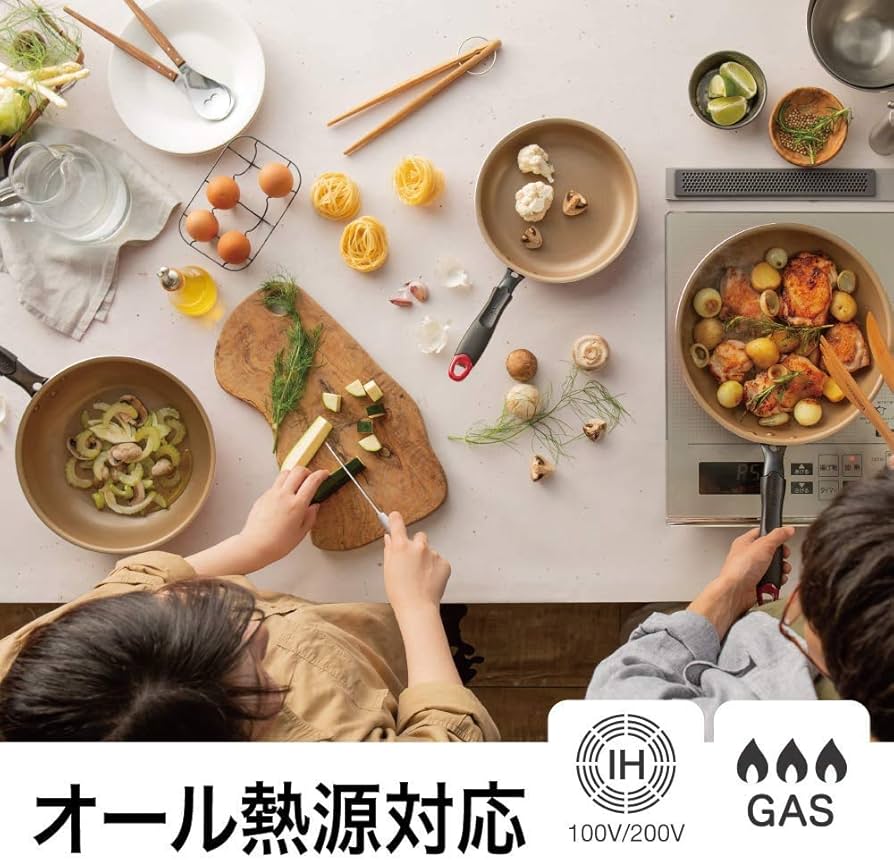 Amazon｜エバークック フライパンセット 6点セット 着脱式 IH対応