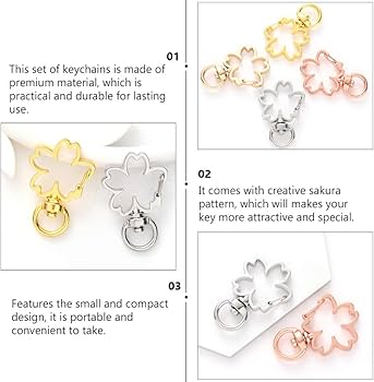 Amazon.com: ABOOFAN Keychain 1.4 Inch Cherry Blossom Pendant with