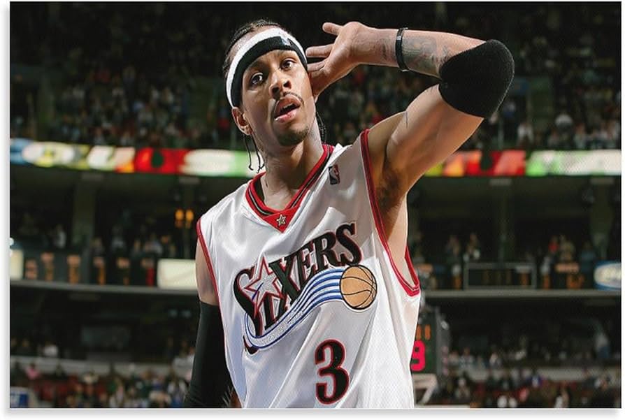 Amazon.co.jp: NBA アレン・アイバーソン (33) キャンバスウォール