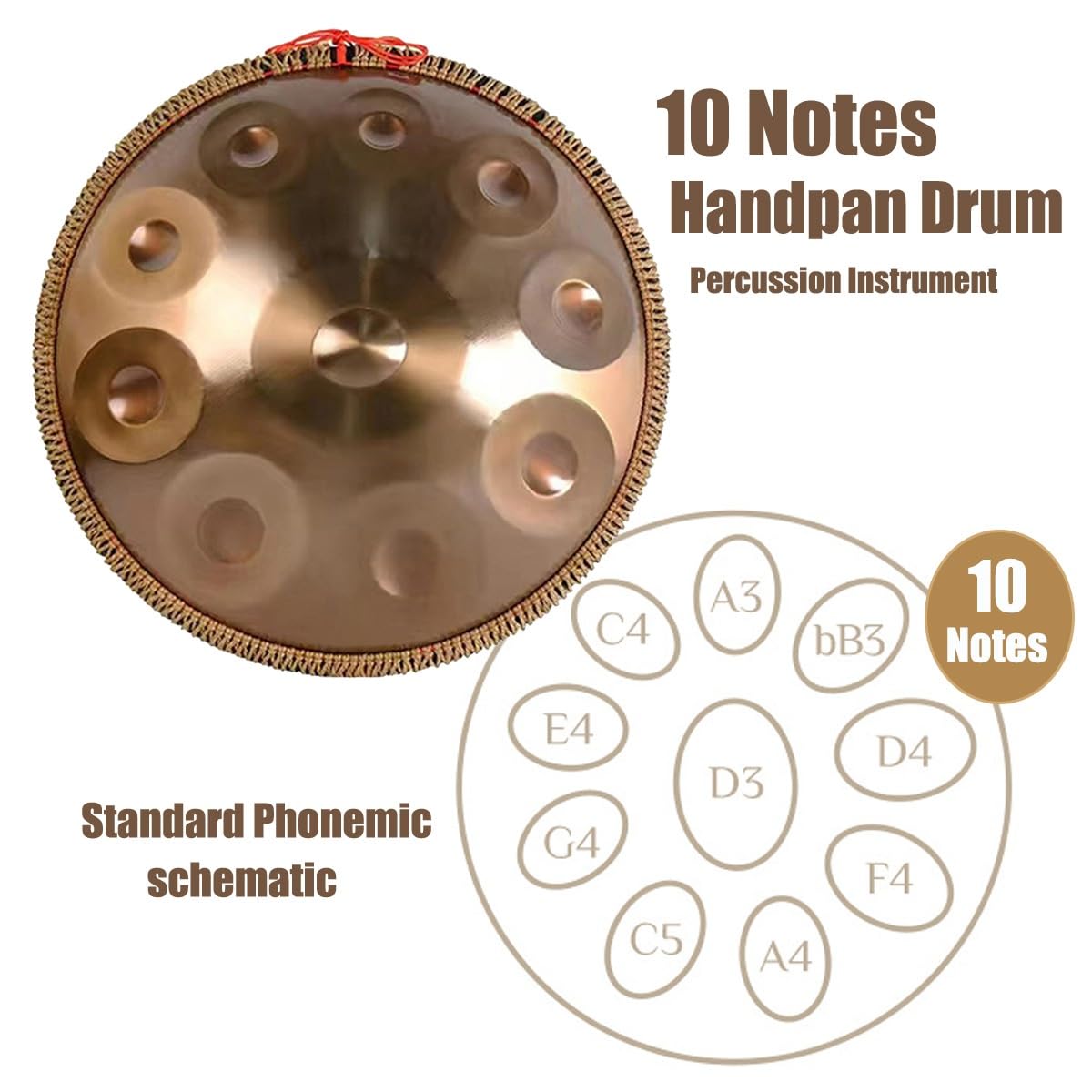 Amazon.co.jp: スチールドラム打楽器 56cm 9音10音12音 Dマイナー