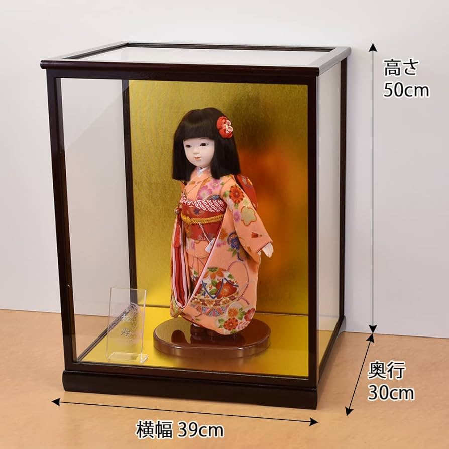 Amazon | 市松人形 ケース飾り コンパクト 抱き人形 松寿 8号 友禅 毬