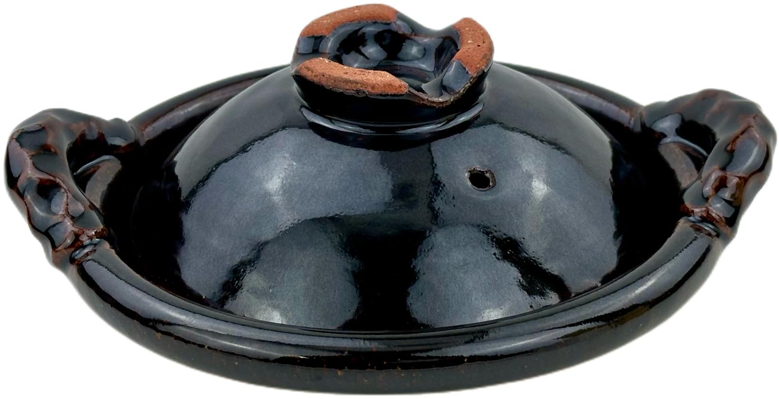 Amazon | 料理を美味しくする 魔法の土鍋 土楽窯 黒鍋 6寸 縄手 一人