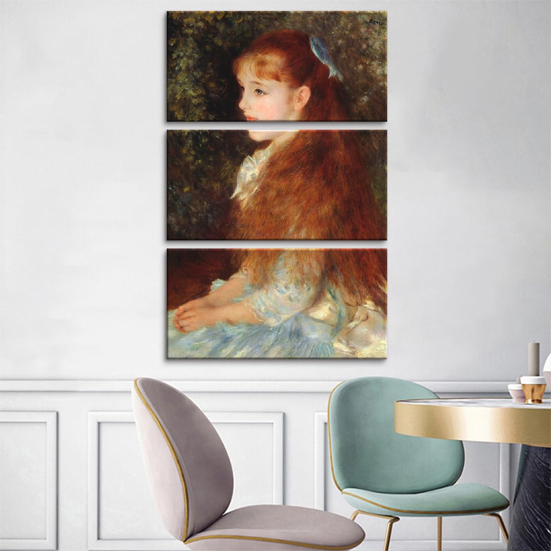 Amazon.co.jp: 3枚 ルノワール［世界の名画コレクション］『少女