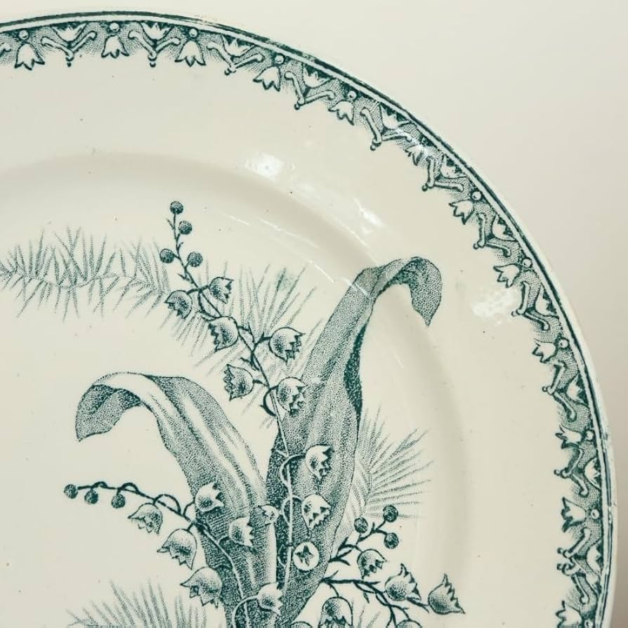 Amazon.co.jp: アンティーク プレート スズラン デザート皿 MUGUET