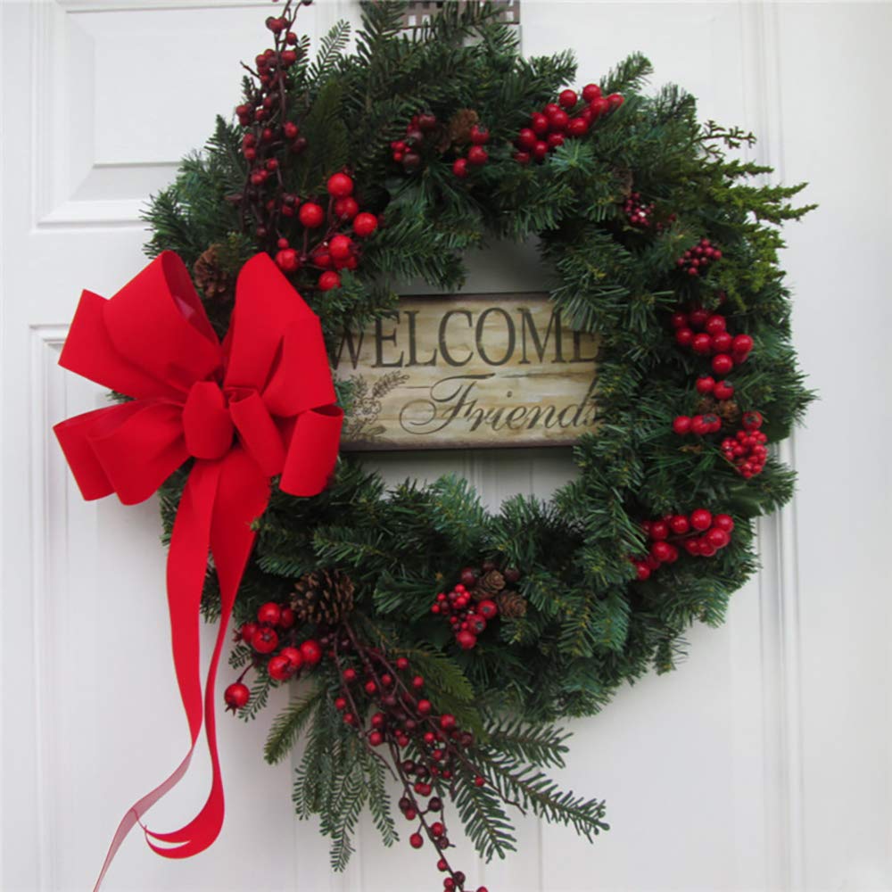 Amazon.co.jp: S&C Live クリスマスリース 50cm ナチュラル 北欧風