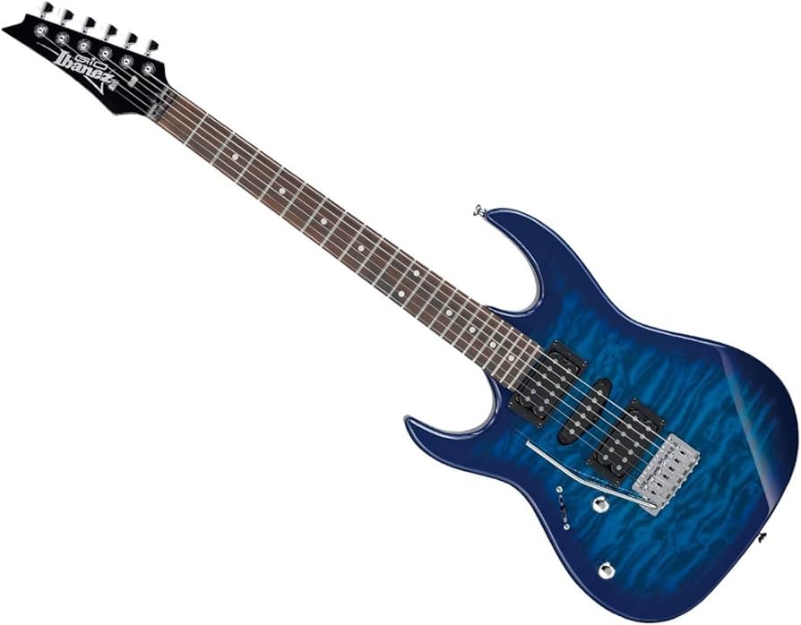 Amazon.com: Ibanez Gio GRX70QAL Left-Handed - Transparent Blue