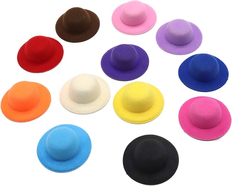 Amazon.co.jp: LEKAI 12個 ミニフェルトトップハット ミニチュア人形