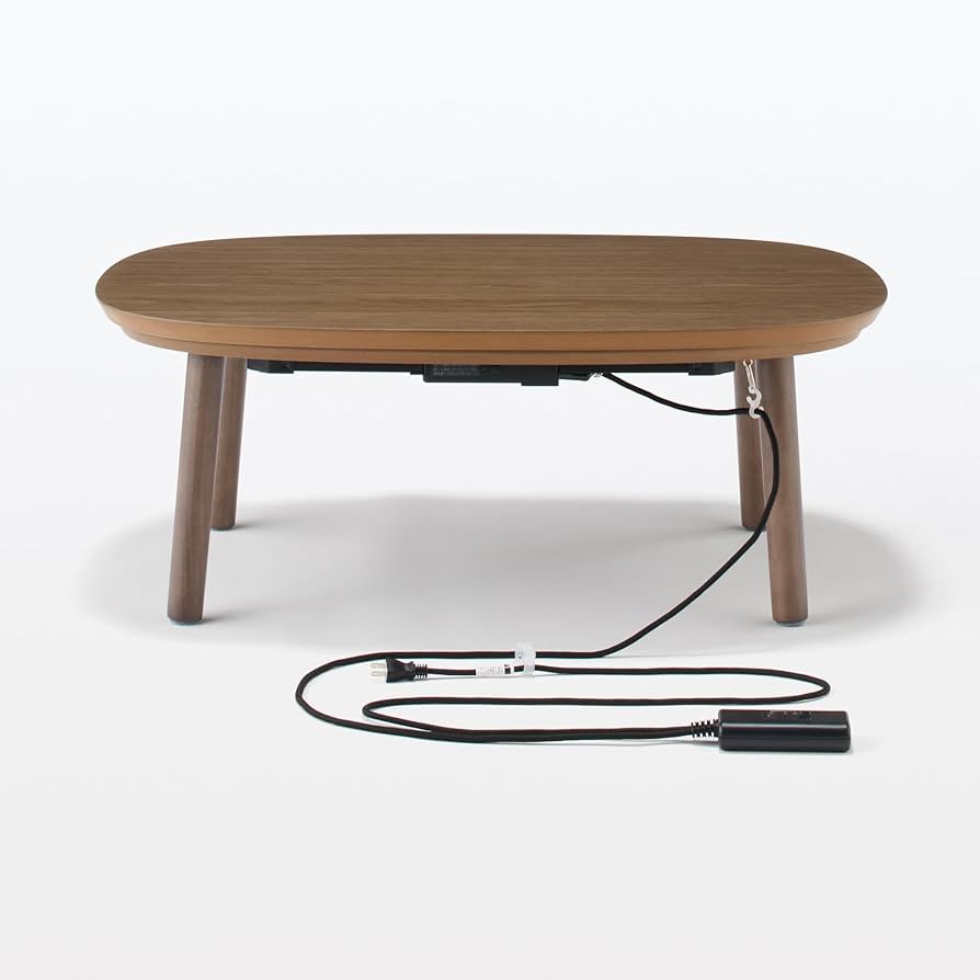 Amazon | 無印良品 こたつにもなるローテーブル ダークブラウン 小 幅