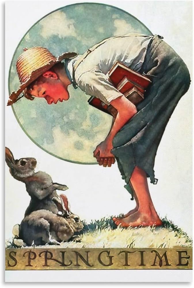 Amazon.co.jp: ノーマン・ロックウェルの作品「ウサギの男の子」の