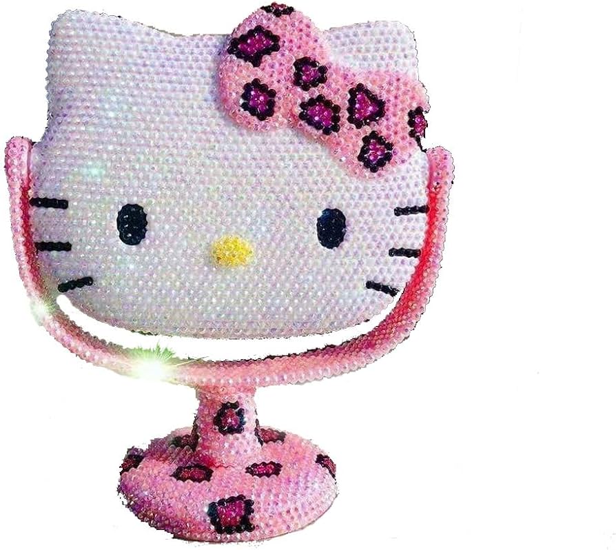 Amazon.co.jp: elinacoco キラキラハローキティミラー 卓上ミラー 化粧