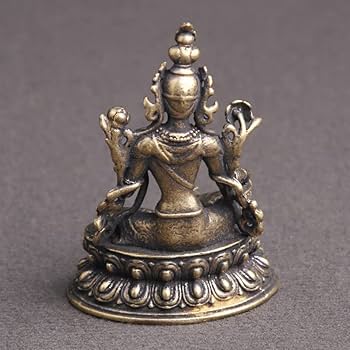 Amazon.co.jp: wenshengve 仏像 置物 真鍮製 緑度母 菩薩 （緑多羅菩薩
