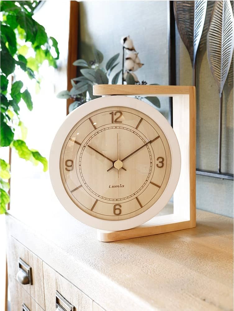 Amazon.co.jp: 両面時計 ウェイン 立体 木製 両面壁掛け時計 SW603_W