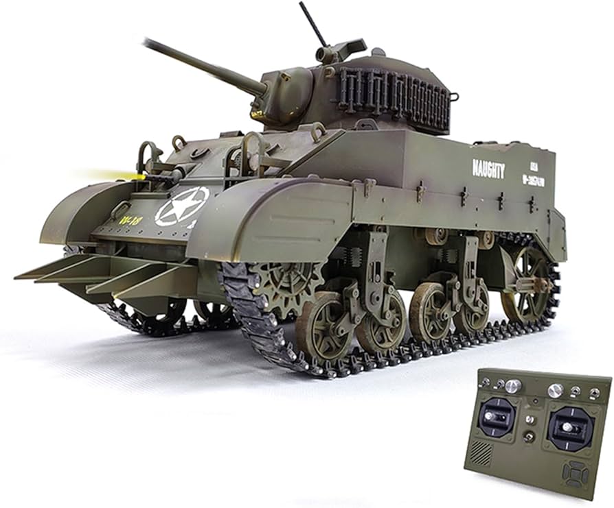 Amazon.co.jp: ラジコン 戦車2.4GHz 1/16アメリカ陸軍スチュアートM5A1