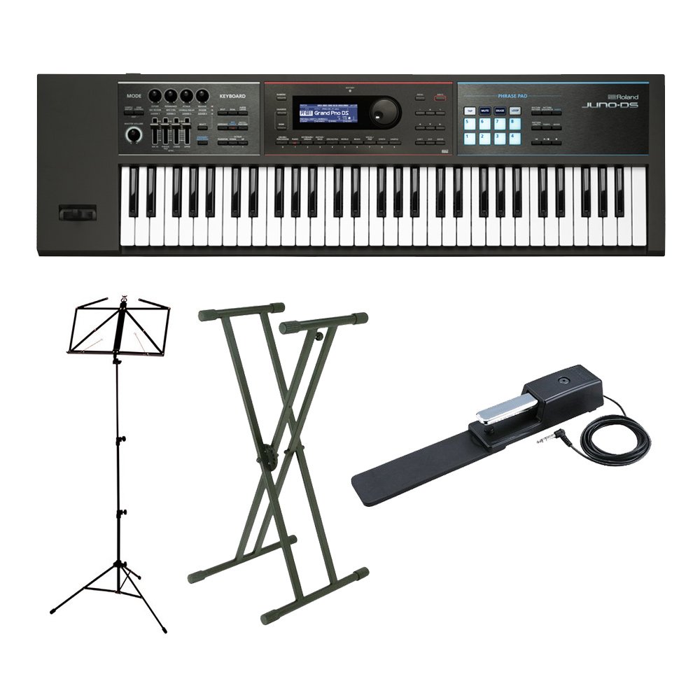 Amazon | Roland JUNO-DS61 ブラック 61鍵盤 シンセサイザーセット