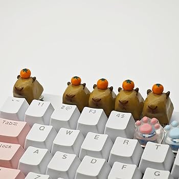 Amazon.com: Elacgap Cartoon Capybara Keycap,Custom 3D Handmade