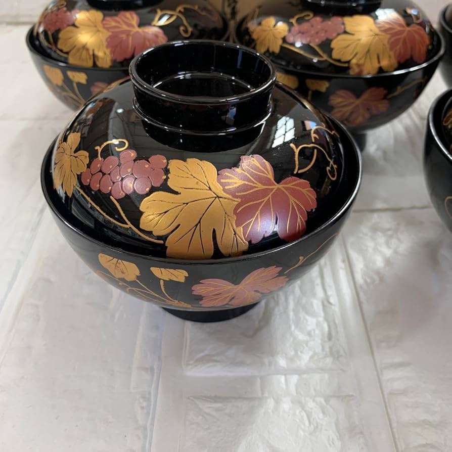 Amazon.co.jp: 特選漆器 大峰 御吸物椀 5客セット : ホーム＆キッチン